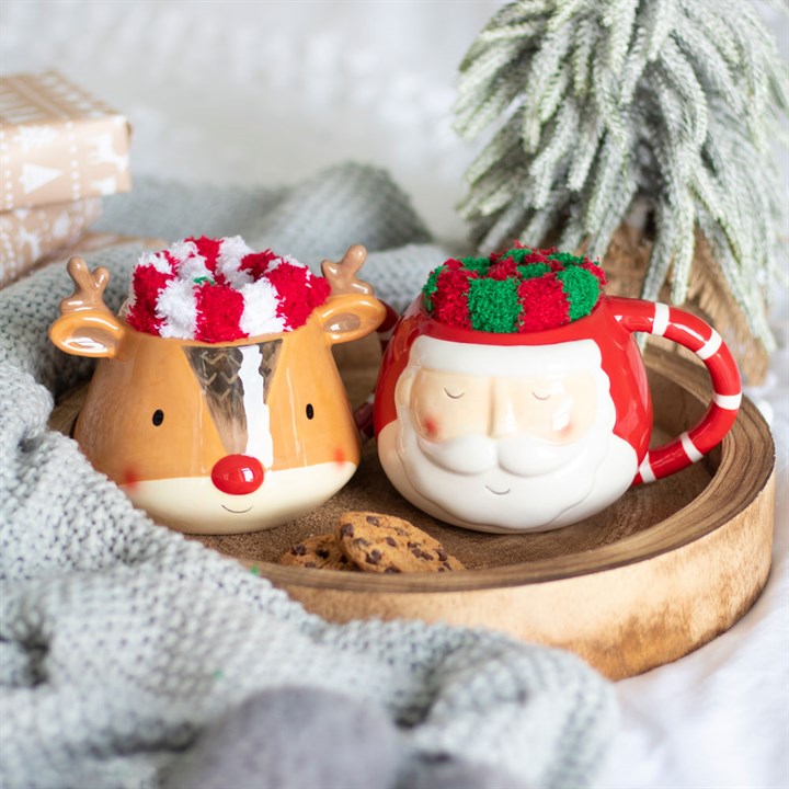 Reindeer Mug and Socks Gift Set