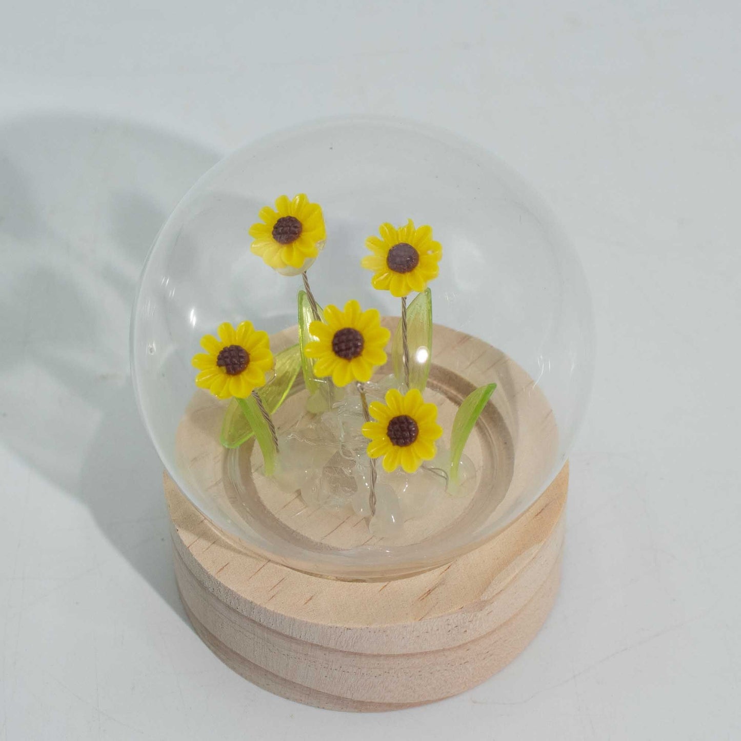Floral Glow Garden Dome - 5 Sunflowers - LED Battery