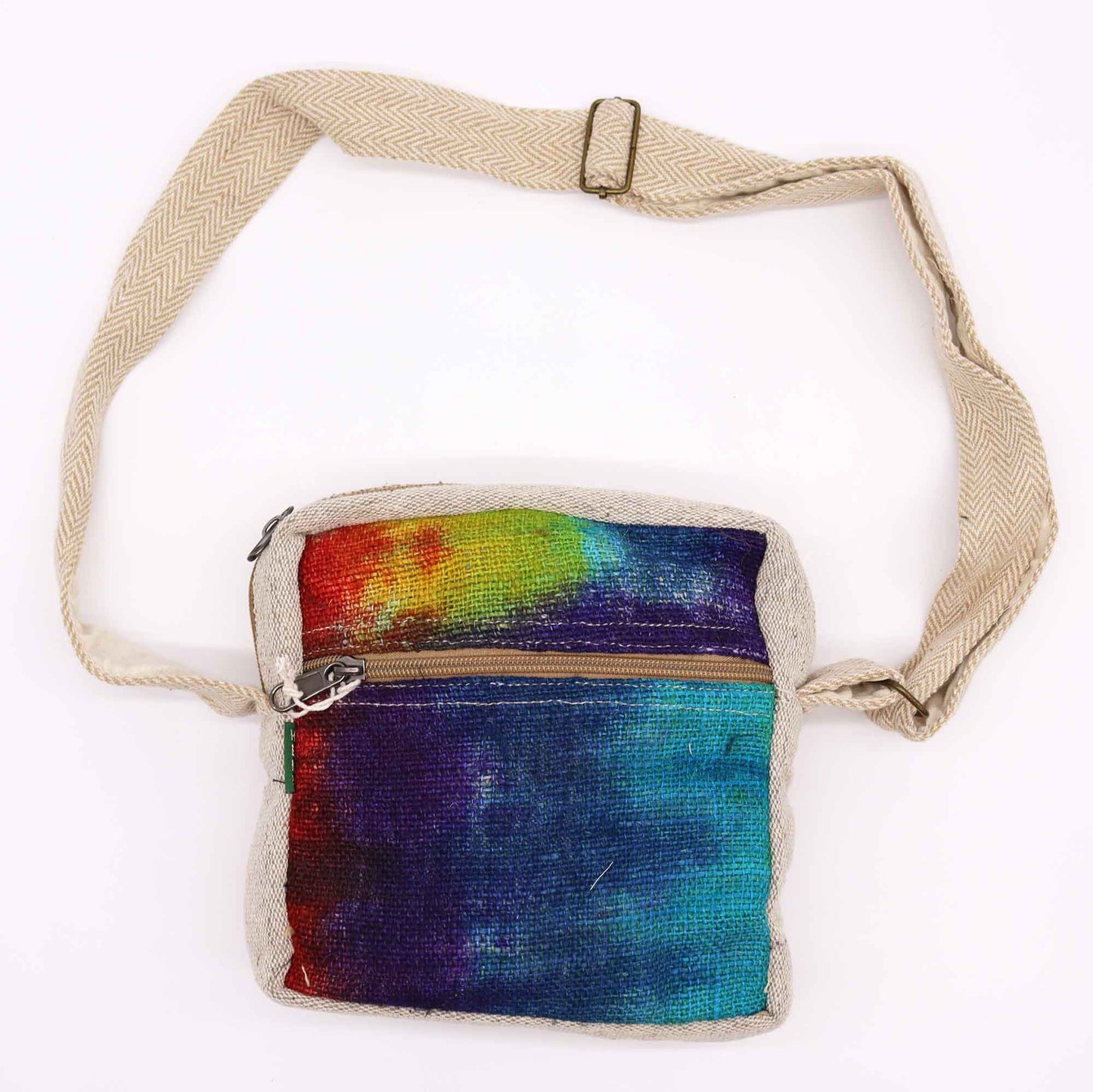 Tiedye Hemp Messenger Bag 1 Zip