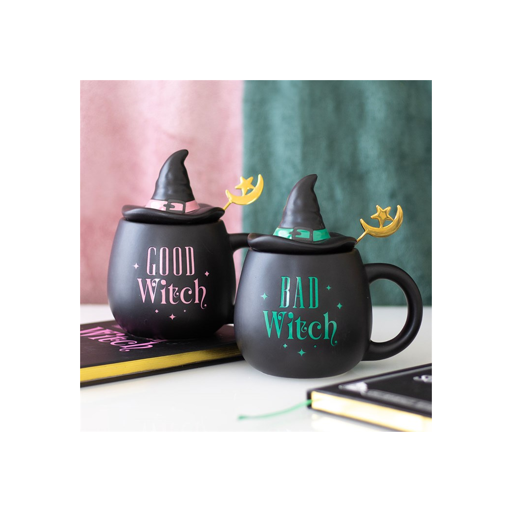 Bad Witch Lidded Mug with Spoon