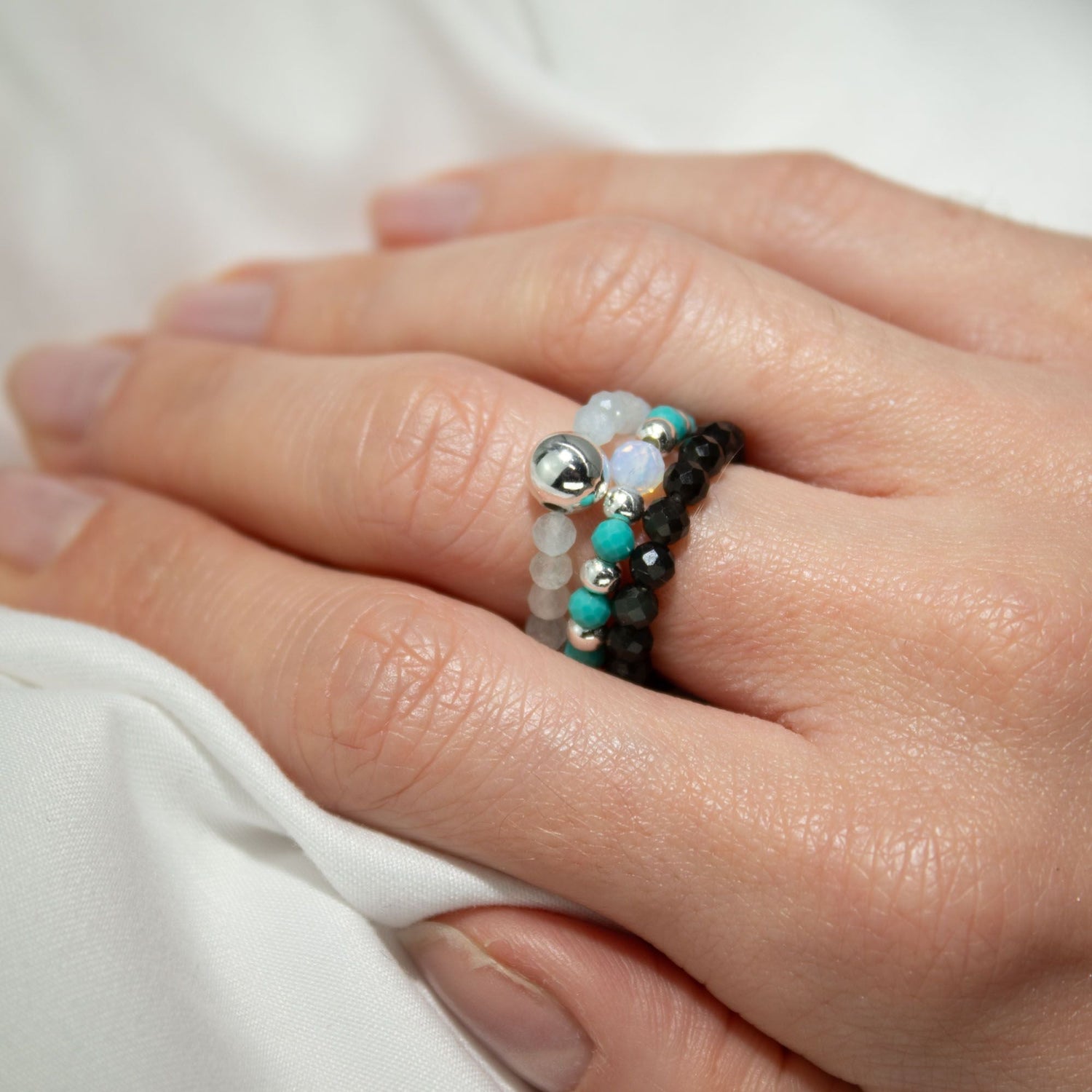 Nymph Nature Inspired Gemstone Ring Sets