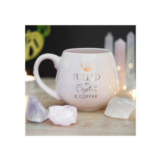 Crystals and Coffee Rounded Mug