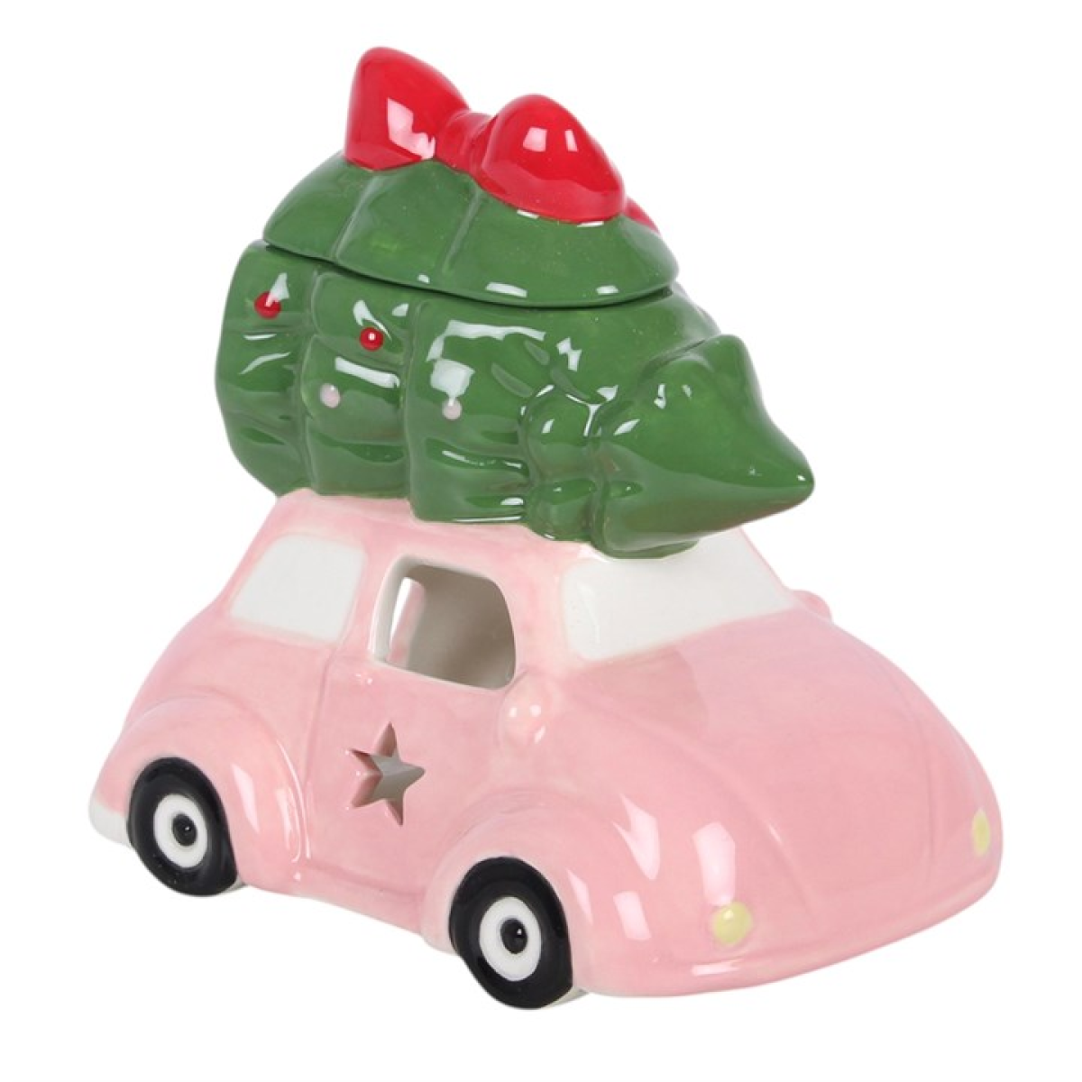 Pink Car with Christmas Tree Oil Burner - Wax Warmer