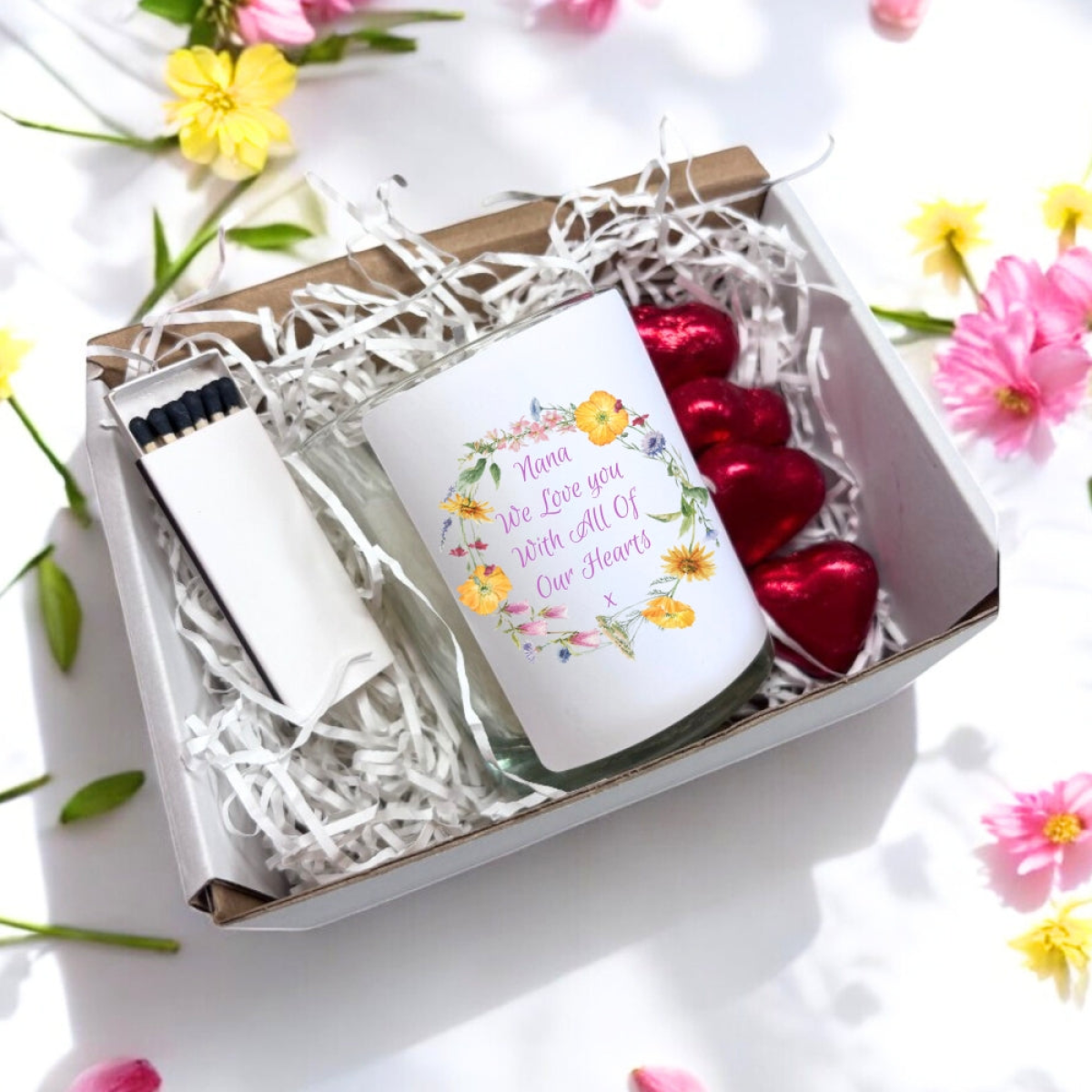 Nana We Love You Candle Gift Set | Birthday Gift for Nana | Message Candle For Nana | Mothers Day Hamper UK | Nana Hamper | Mum Gift Box