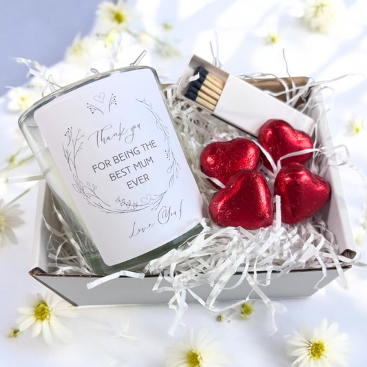 Thank you For Being The Best Mum Ever Candle Gift Set | Scented Candle Gift Box | Mums Gift Box | Mums Gift Hamper | Best Mum Hamper UK