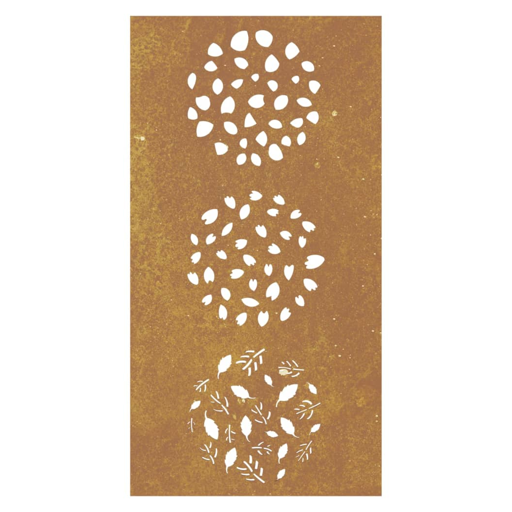 vidaXL Garden Wall Decoration 105x55 cm Corten Steel Leaf Design