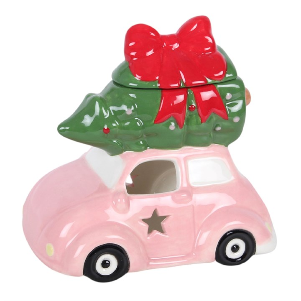 Pink Car with Christmas Tree Oil Burner - Wax Warmer