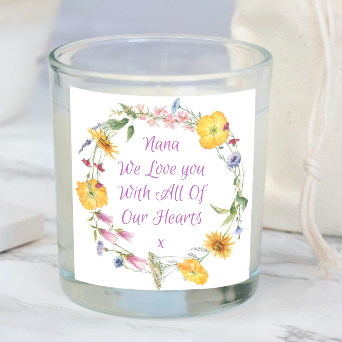 Nana We Love You Candle Gift Set | Birthday Gift for Nana | Message Candle For Nana | Mothers Day Hamper UK | Nana Hamper | Mum Gift Box