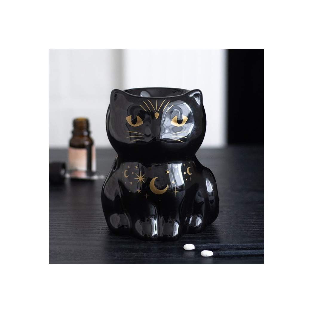 Black Cat Magick Oil Burner Wax Warmer