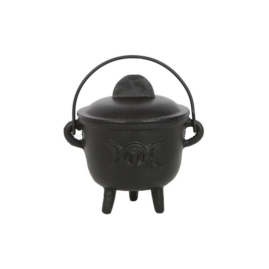 11cm Cast Iron Cauldron with Triple Moon