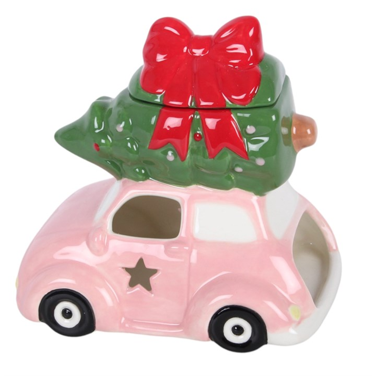 Pink Car with Christmas Tree Oil Burner - Wax Warmer