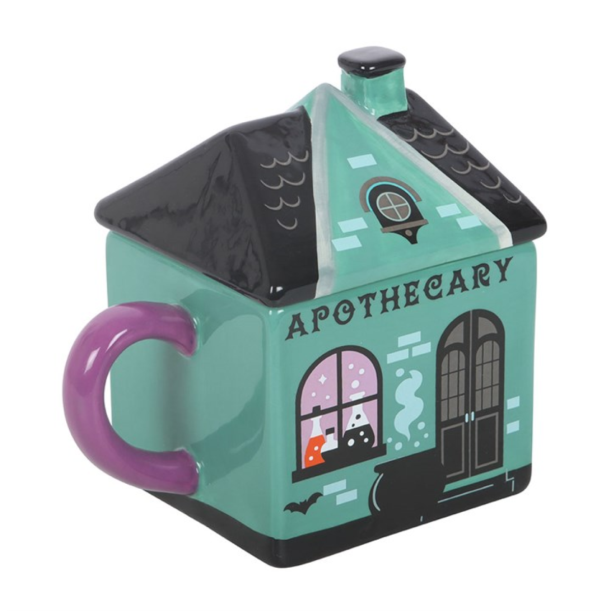 Apothecary Shop Lidded Halloween Mug