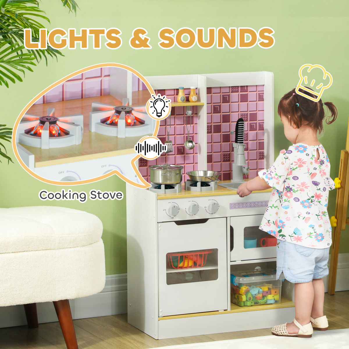 AIYAPLAY Kids Play Kitchen