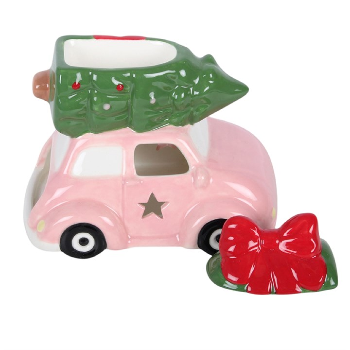 Pink Car with Christmas Tree Oil Burner - Wax Warmer