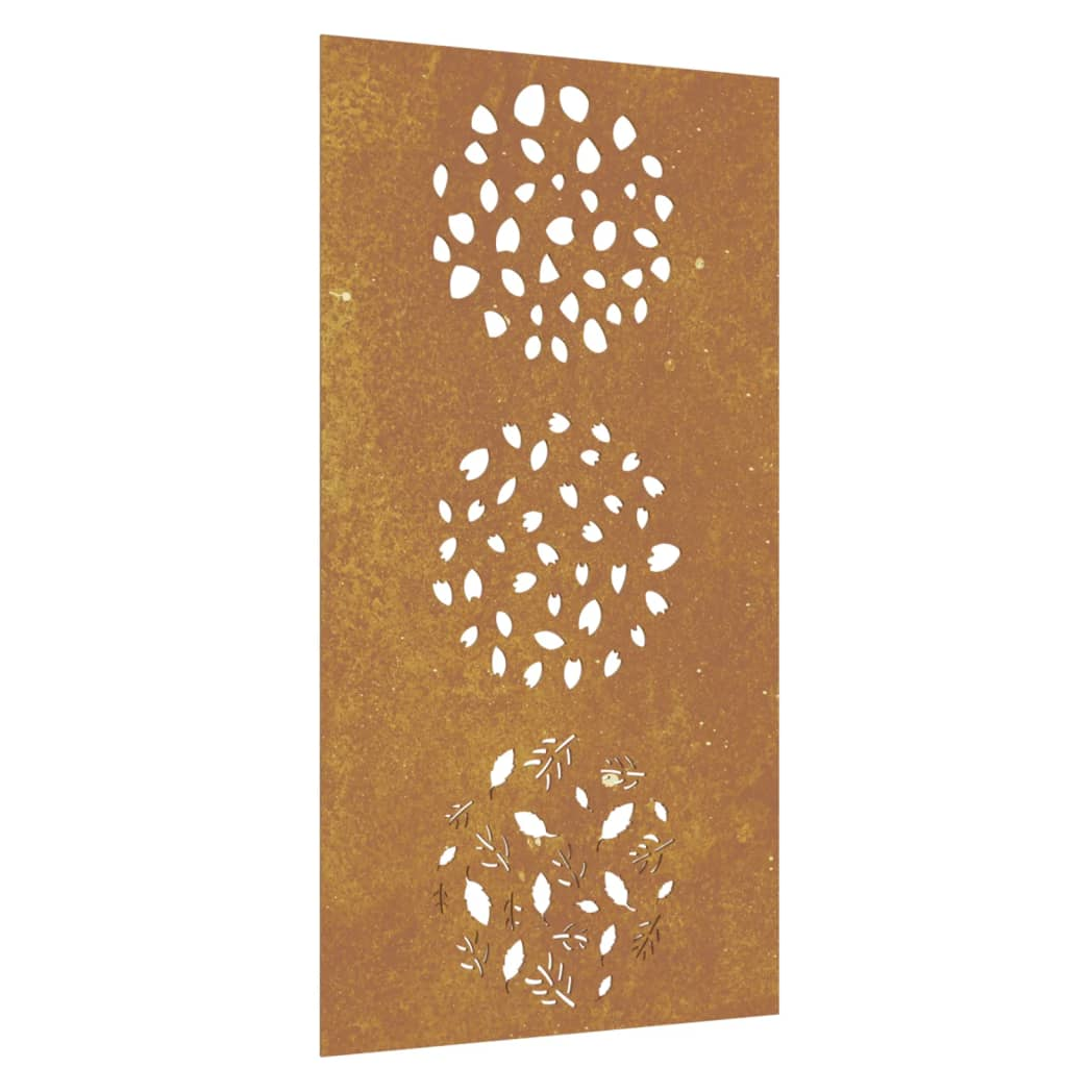 vidaXL Garden Wall Decoration 105x55 cm Corten Steel Leaf Design