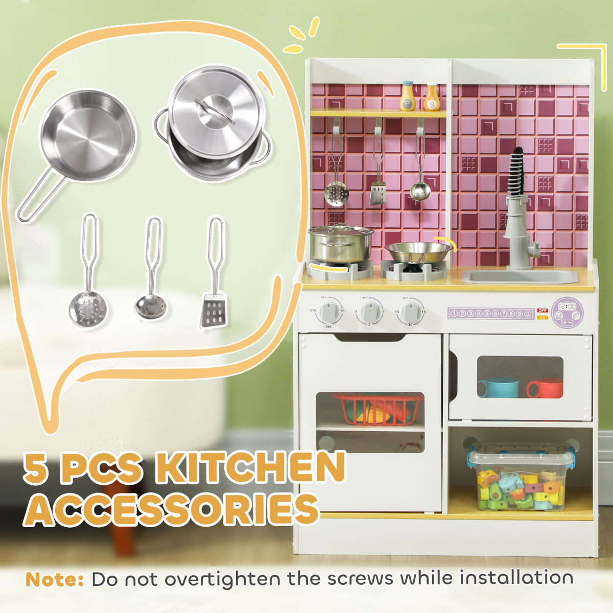 AIYAPLAY Kids Play Kitchen