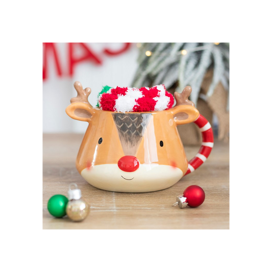 Reindeer Mug and Socks Gift Set