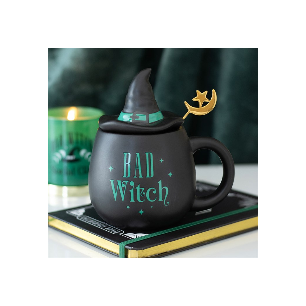 Bad Witch Lidded Mug with Spoon