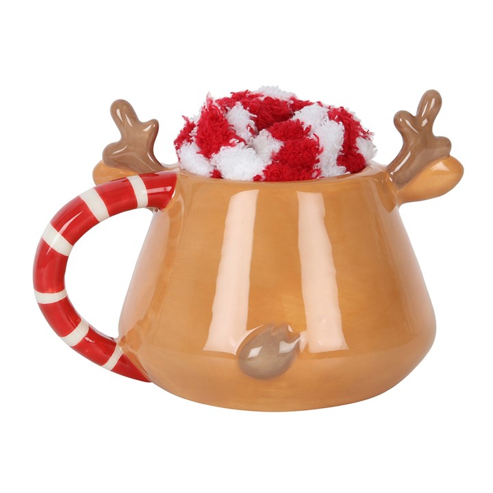 Reindeer Mug and Socks Gift Set