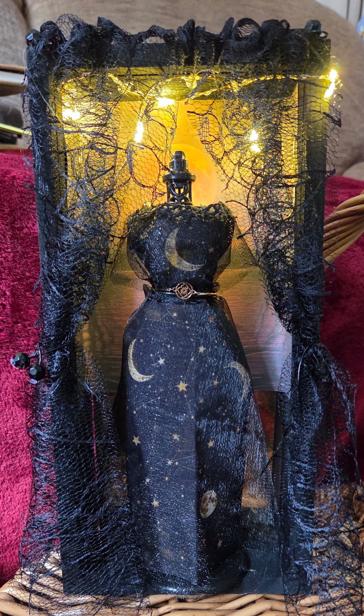 Moon Goddess Handmade Gothic Fashion Shadow Box