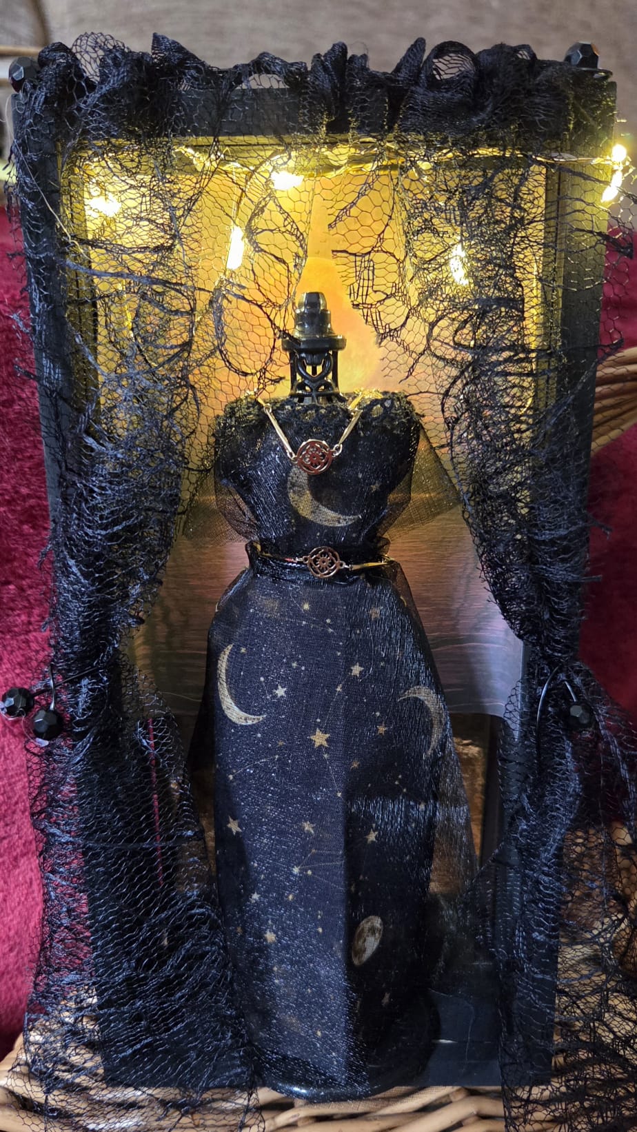 Moon Goddess Handmade Gothic Fashion Shadow Box
