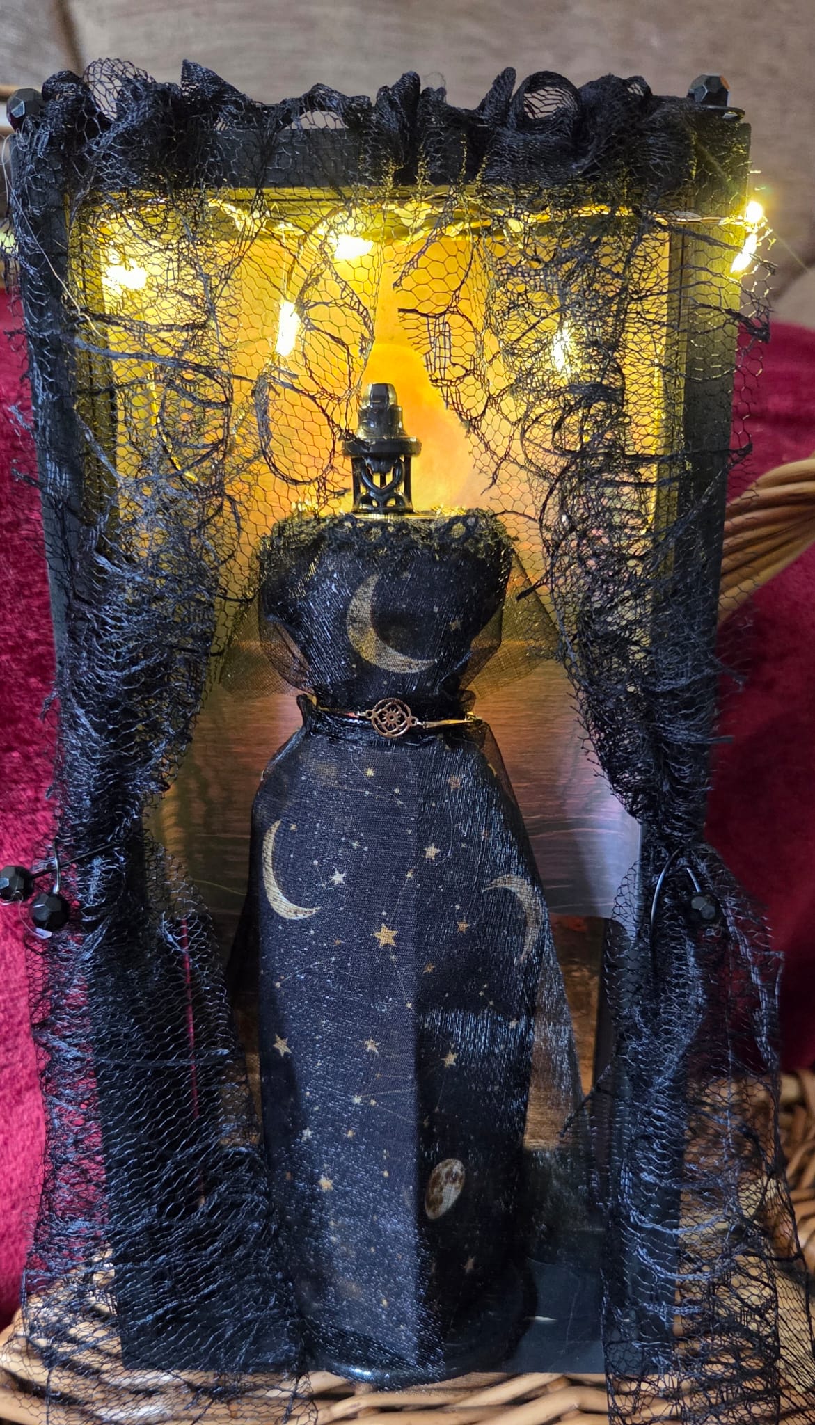 Moon Goddess Handmade Gothic Fashion Shadow Box