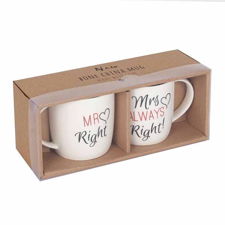 Set of 2 Mr & Mrs Mugs - Perfect Wedding Gift