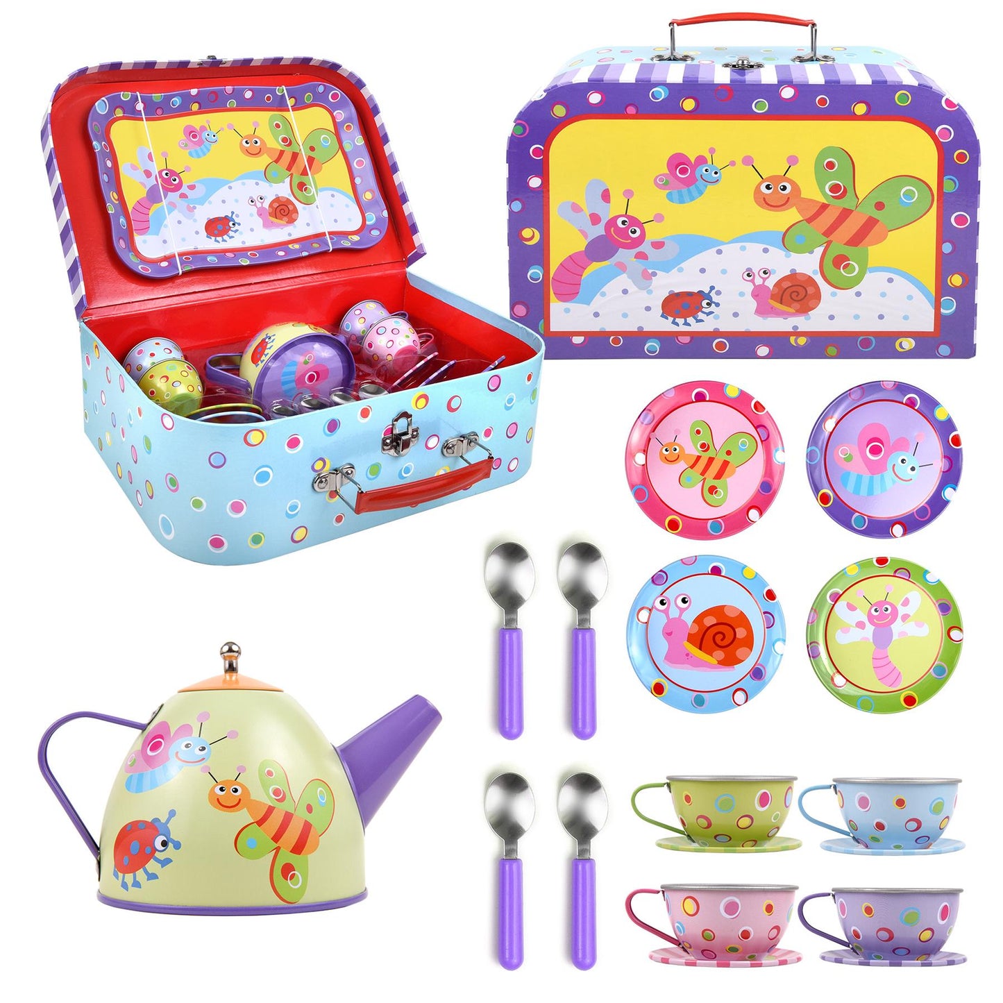 Cute BUGS SOKA Childrens TEA SET