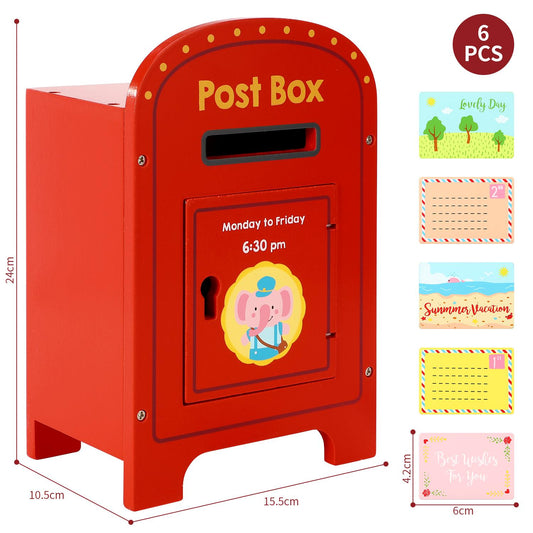 ELEPHANT Design Red Post Box Childrens Play Set