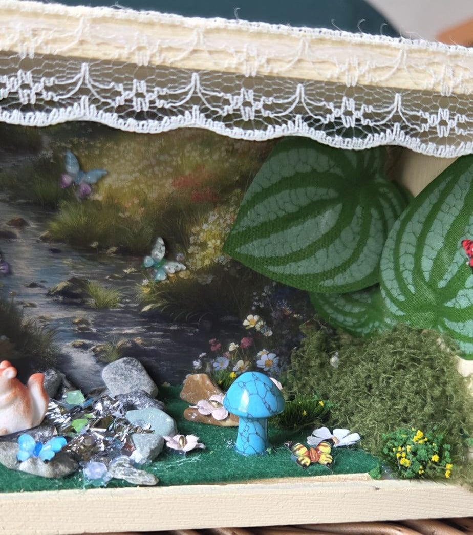 Snorlax Pokemon Handmade One of a Kind Fairy Lights Book Nook