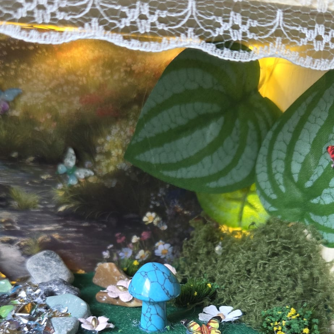 Snorlax Pokemon Handmade One of a Kind Fairy Lights Book Nook