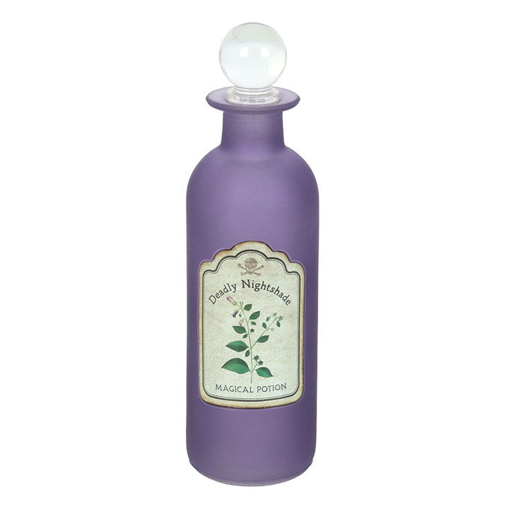 Deadly Nightshade Decorative Glass Potion Bottle