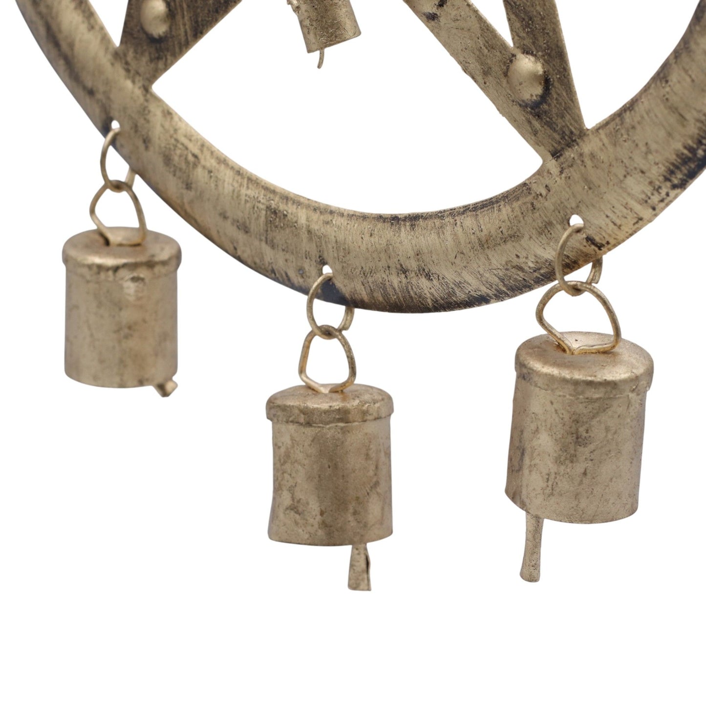 Indian Chimes - Pentegram with Cow Bells - 25x49cm