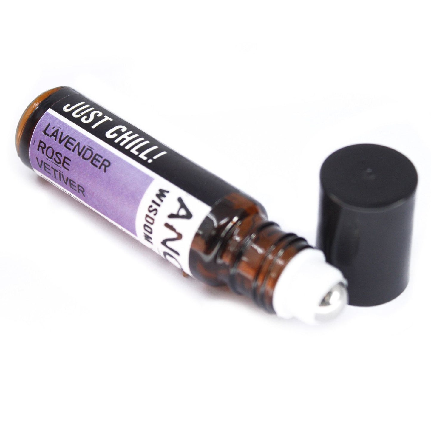 Just Chill! 10ml Roll On Essential Oil Soothing Blend - Lavender Rose Vetiver
