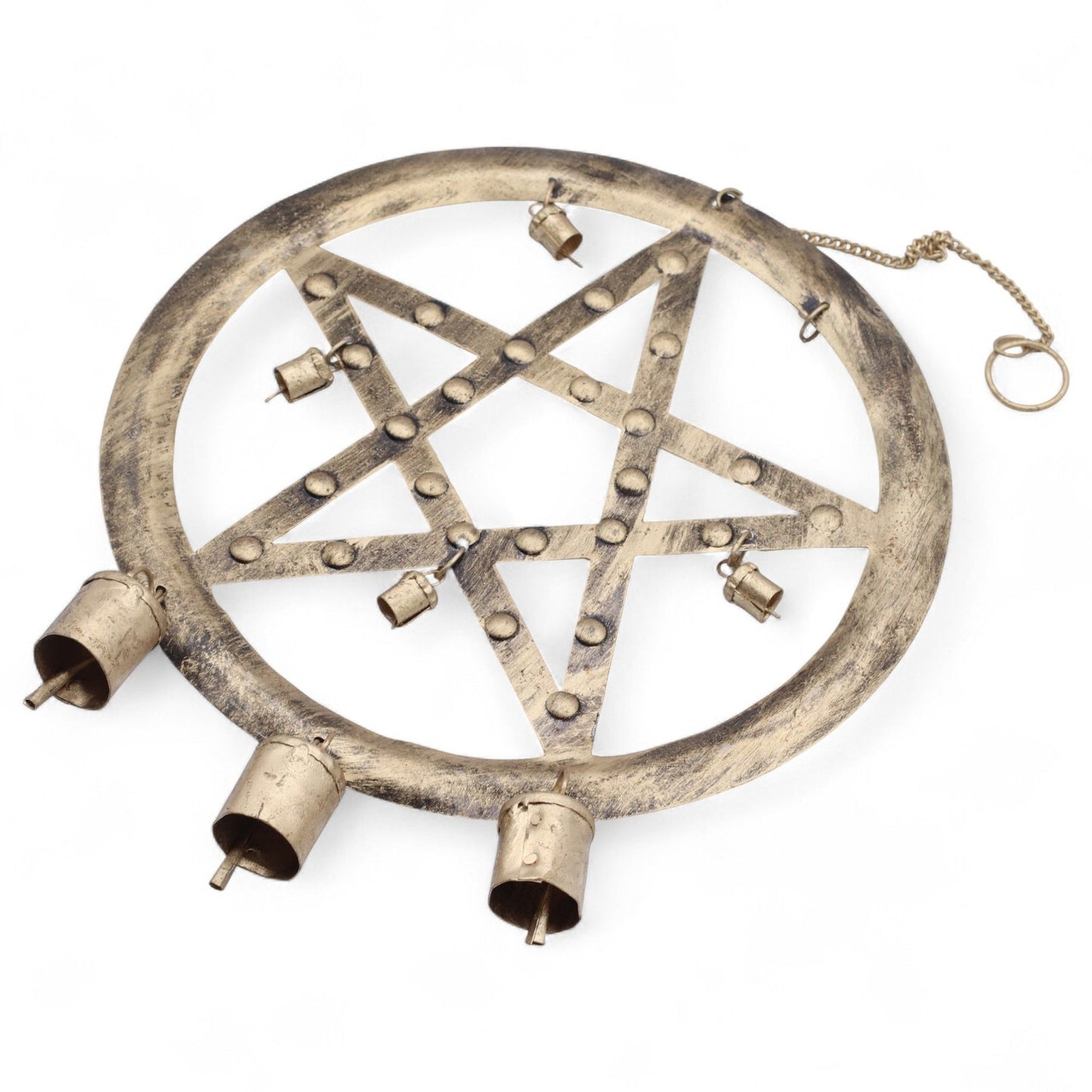 Indian Chimes - Pentegram with Cow Bells - 25x49cm