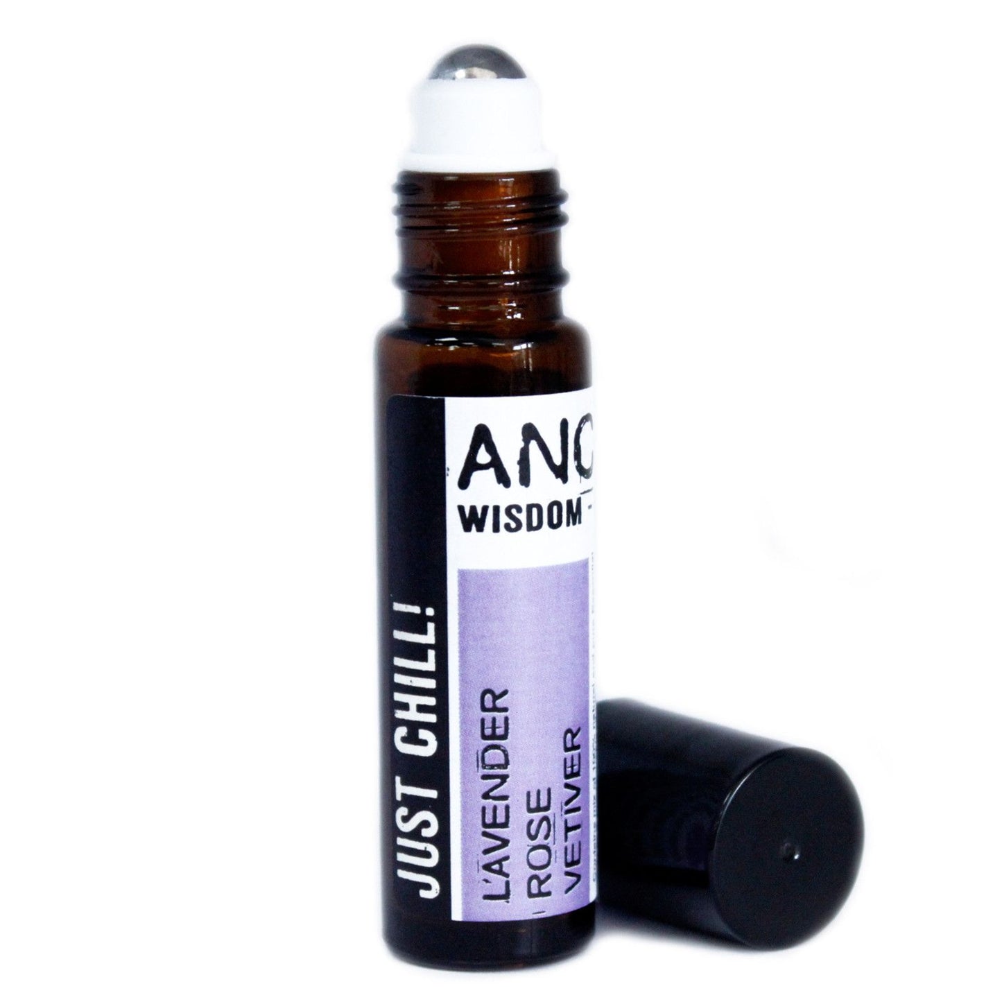 Just Chill! 10ml Roll On Essential Oil Soothing Blend - Lavender Rose Vetiver