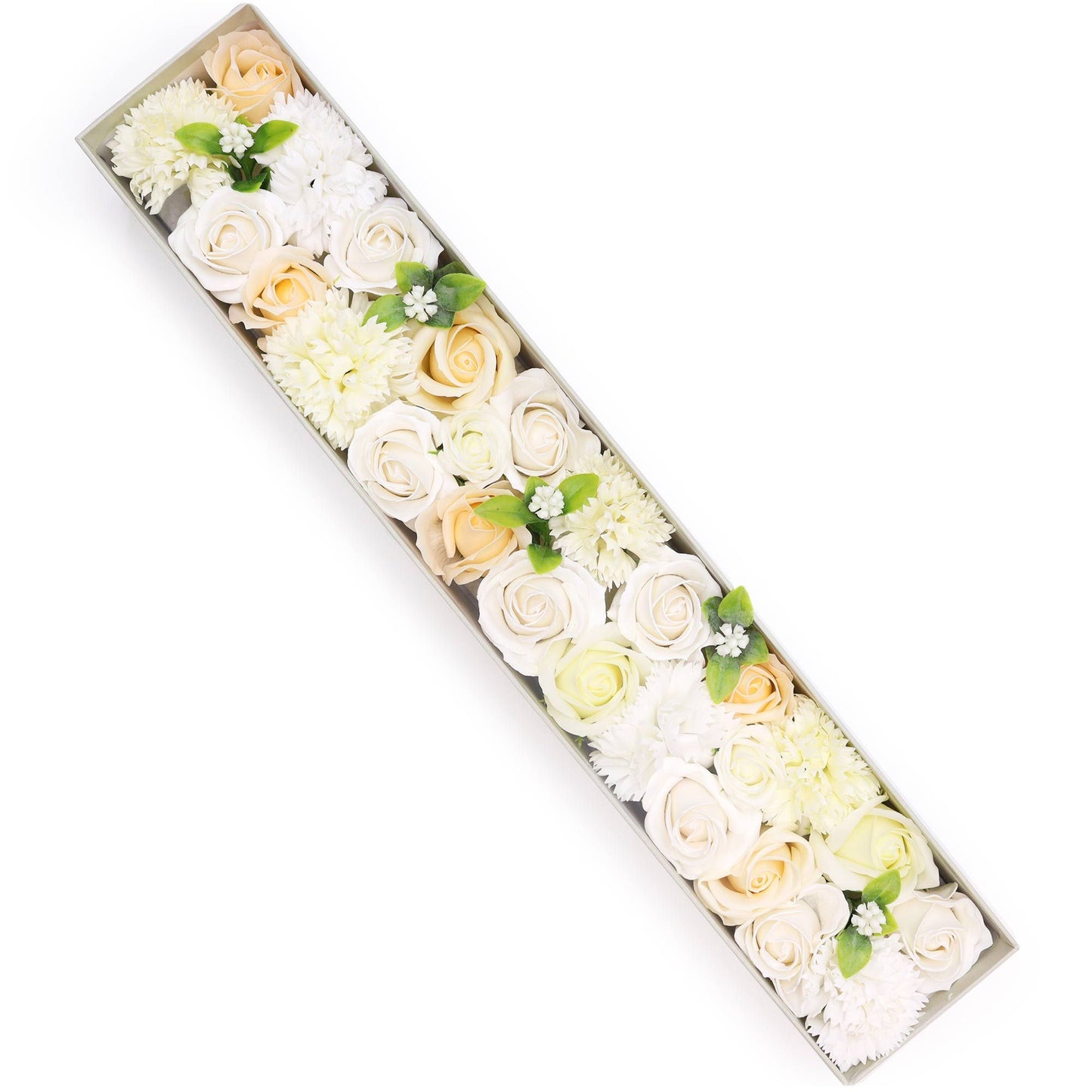 Extra Long Box - Wedding Blessings - White & Ivory- Soap Flower Gift