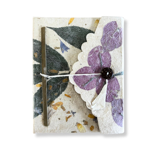 Med Lokta Bougainvillea Notebook Lrg (15x12cm) - 45 leafs