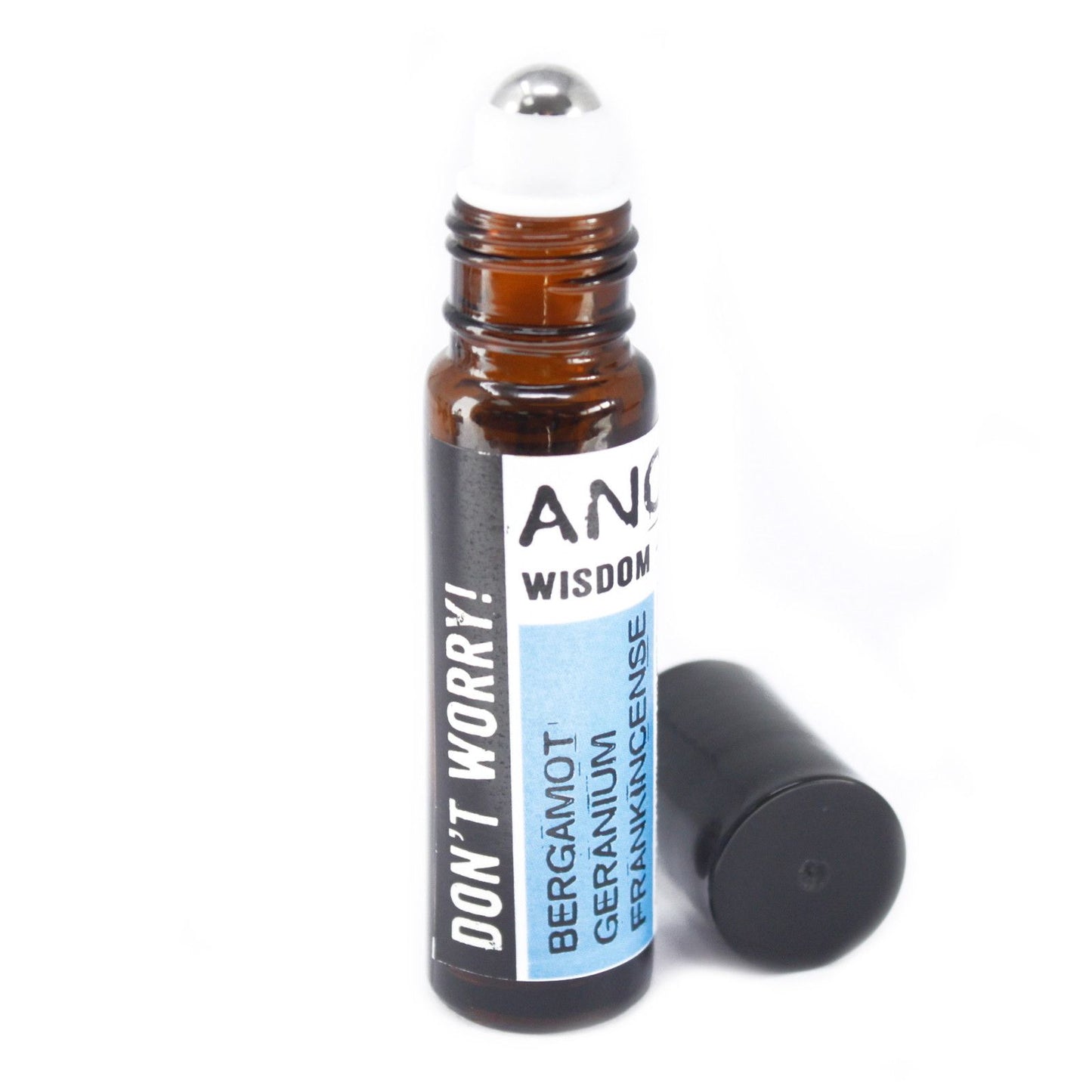 Don't Worry! 10ml Roll On Essential Oil Stress Relief Blend - Bergamot Geranium Frankincense