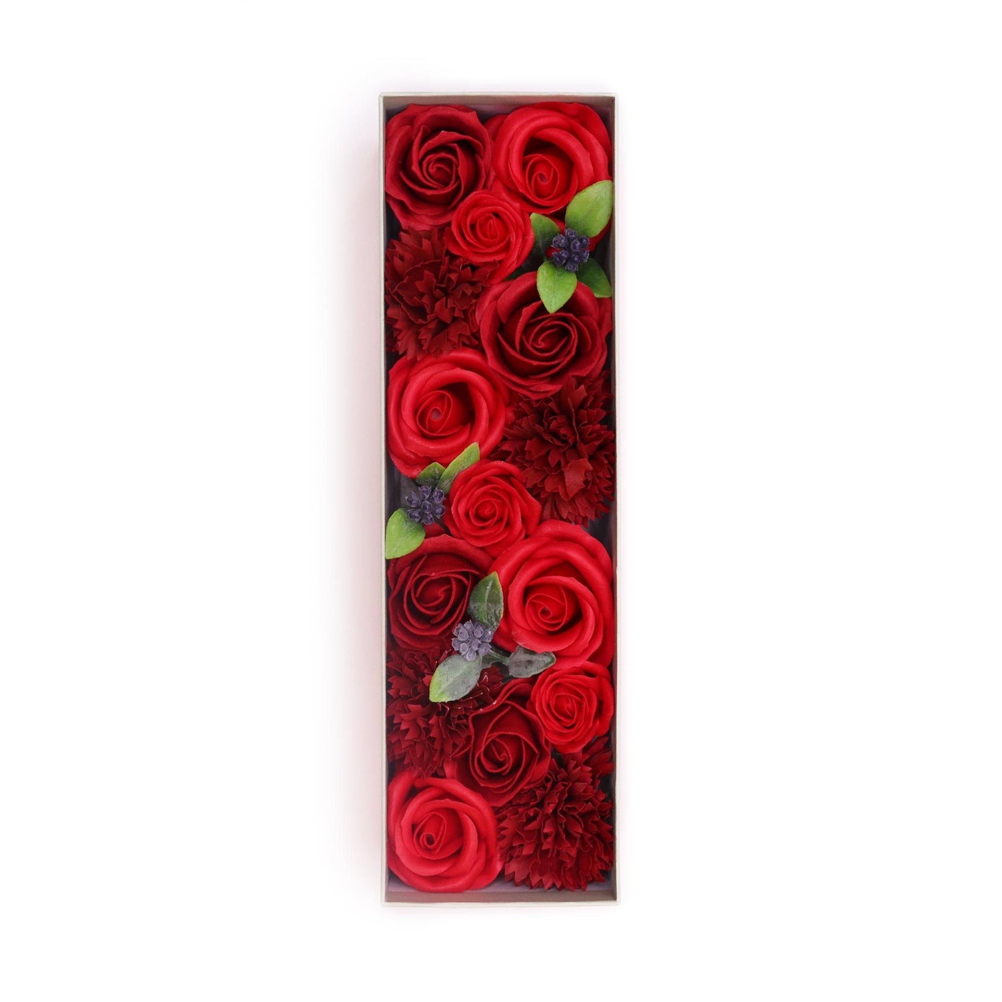Long Box - Classic Red Roses- Soap Flower Gift