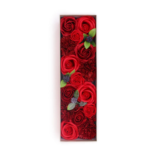 Long Box - Classic Red Roses- Soap Flower Gift
