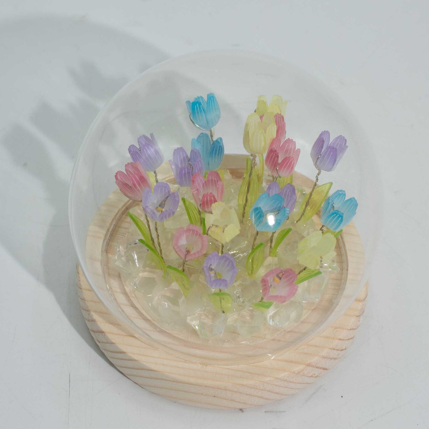 Floral Glow Garden Dome - 20 Multi Tulips - LED USB