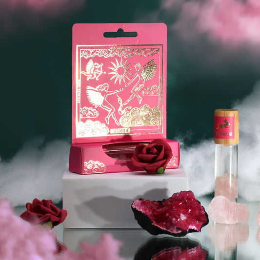 The Lovers Tarot Card Hop Hare Rose Quartz Essential Oil Roll On