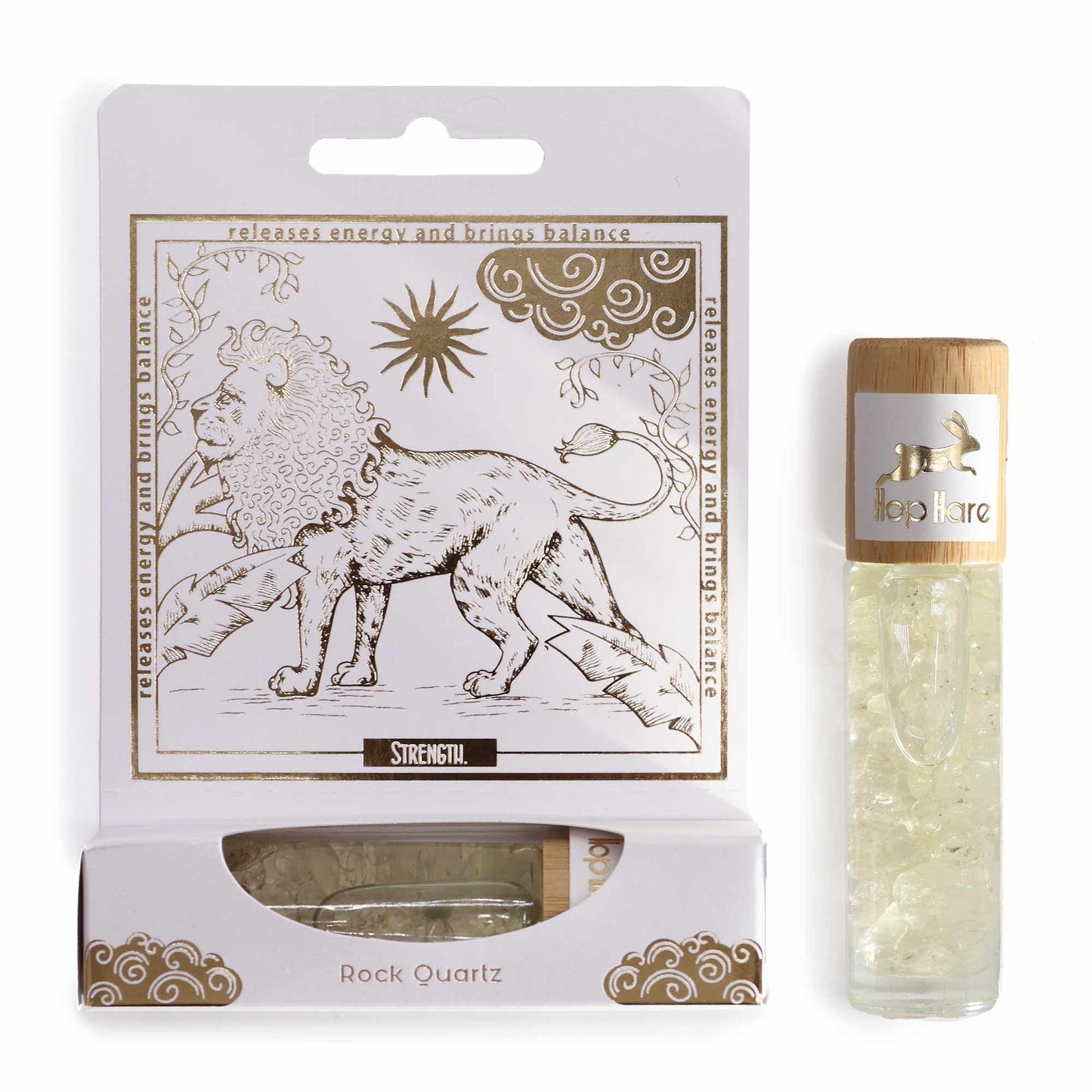 The Lion Hop Hare Tarot Card Rock Quartz Essential Oil Blend Roll On