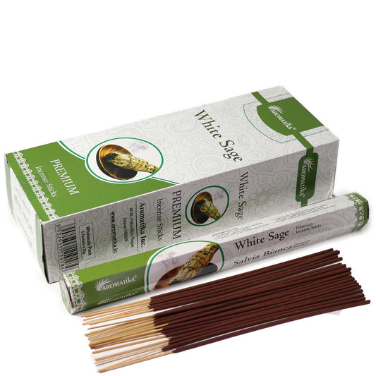 White Sage Aromatika Charcoal Free Hex Incense