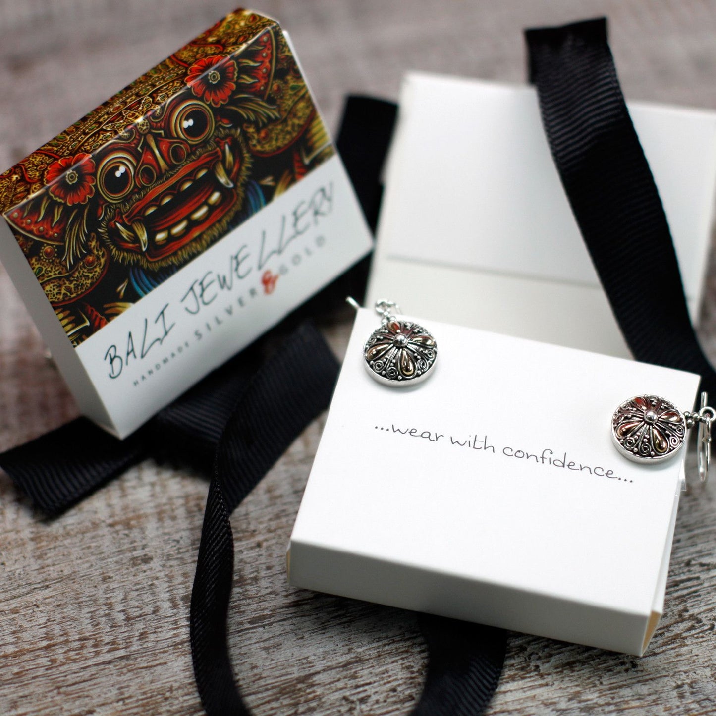 Silver & Gold Earrings - Hamsa