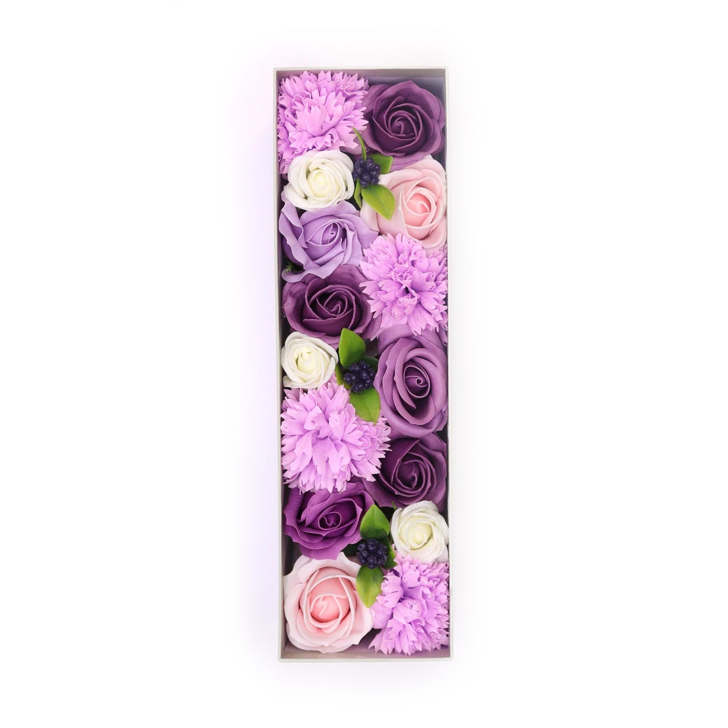 Long Box -  Lavender Rose & Carnation- Soap Flower Gift