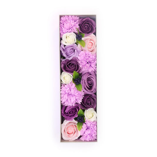 Long Box -  Lavender Rose & Carnation- Soap Flower Gift