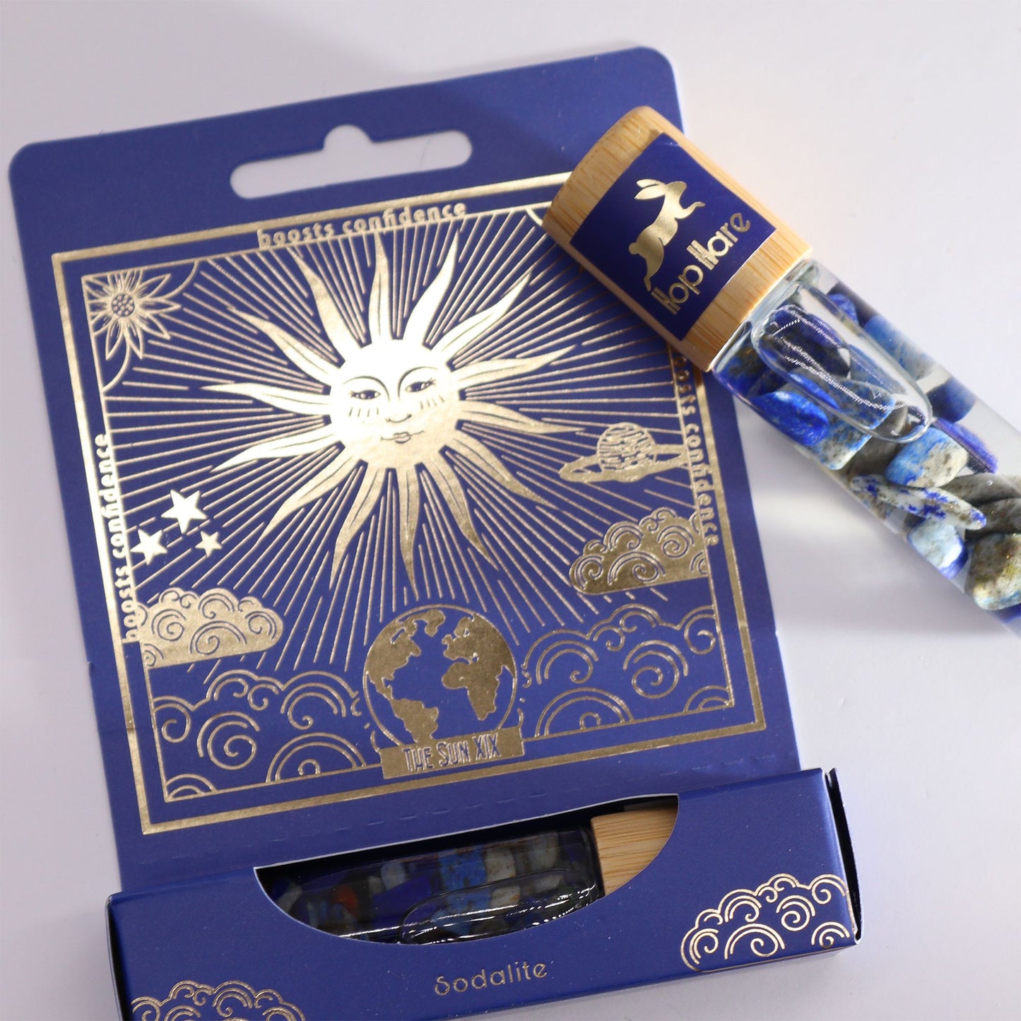 The Sun Hop Hare Tarot Essential Oil Sodalite Crystal Roll On