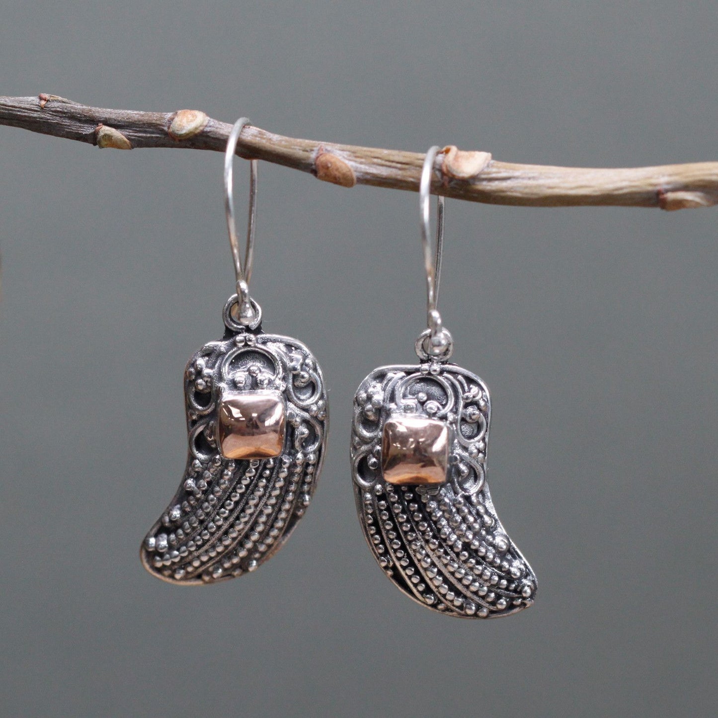Silver & Gold Earrings - Angel Wings